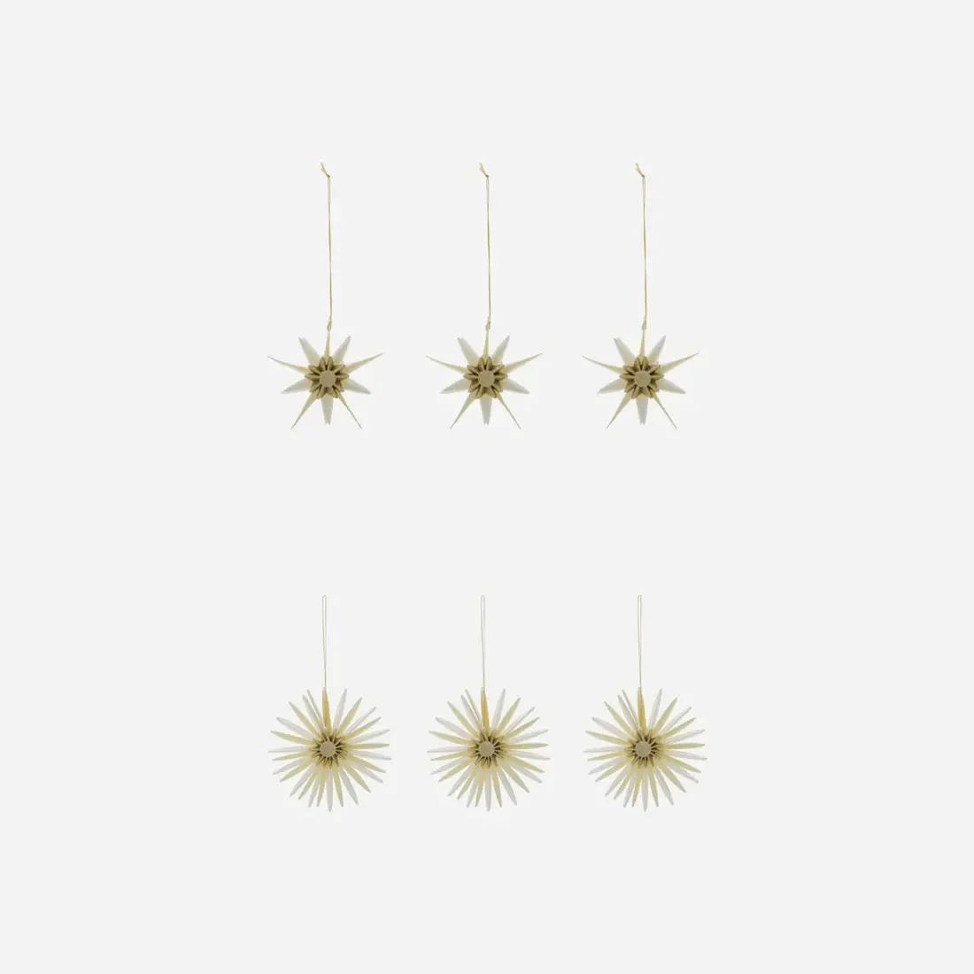 Adornos navideños, Stari, pack de 6, color blanco roto/champán - House Doctor