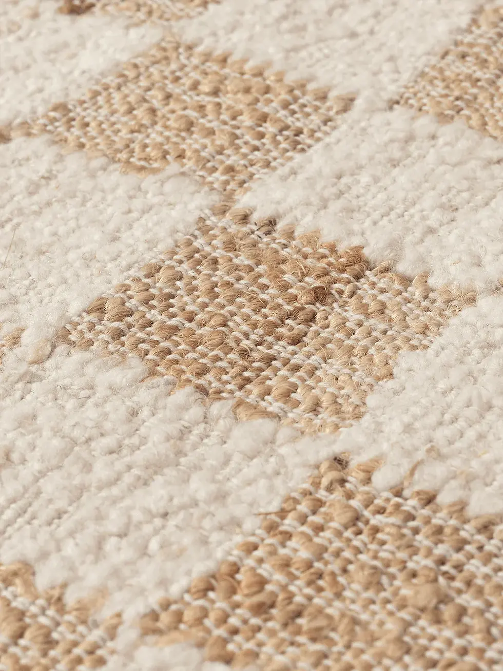 Miniatura: Alfombra de yute y lana a cuadros, 140 x 200 - Ferm Living