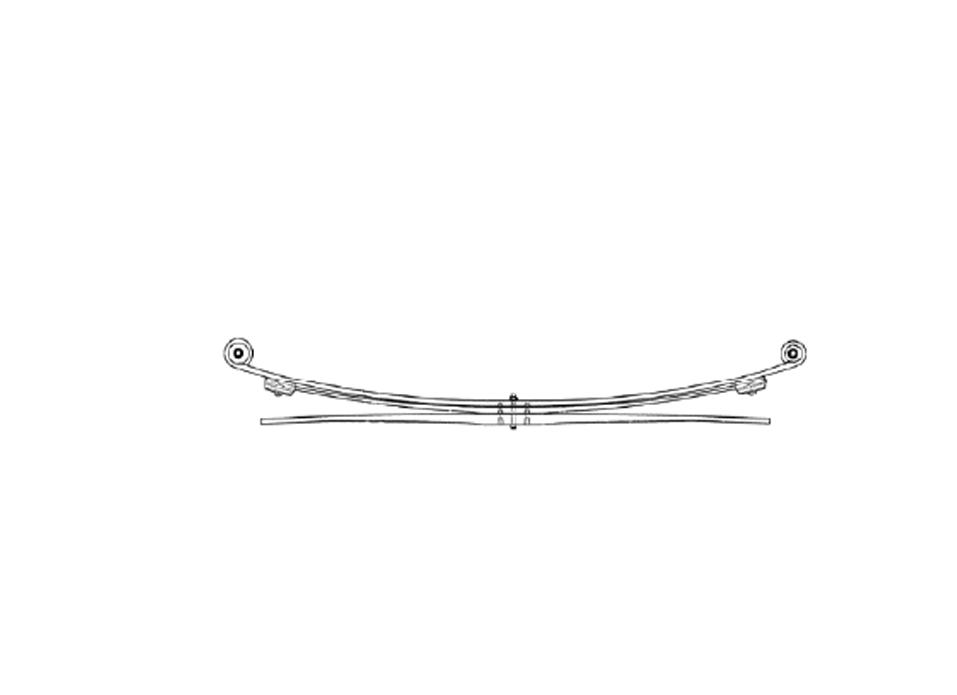 Front View Mercedes Spring 410 412D 2 + 1 Leaf Parabolic Vehicle Spring