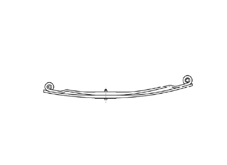 Front View DAF LF45 Double Leaf Parabolic Vehicle Spring