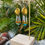 Thumbnail: White Shell with Gold Embellishment, White, Amber & Turquoise Dangles