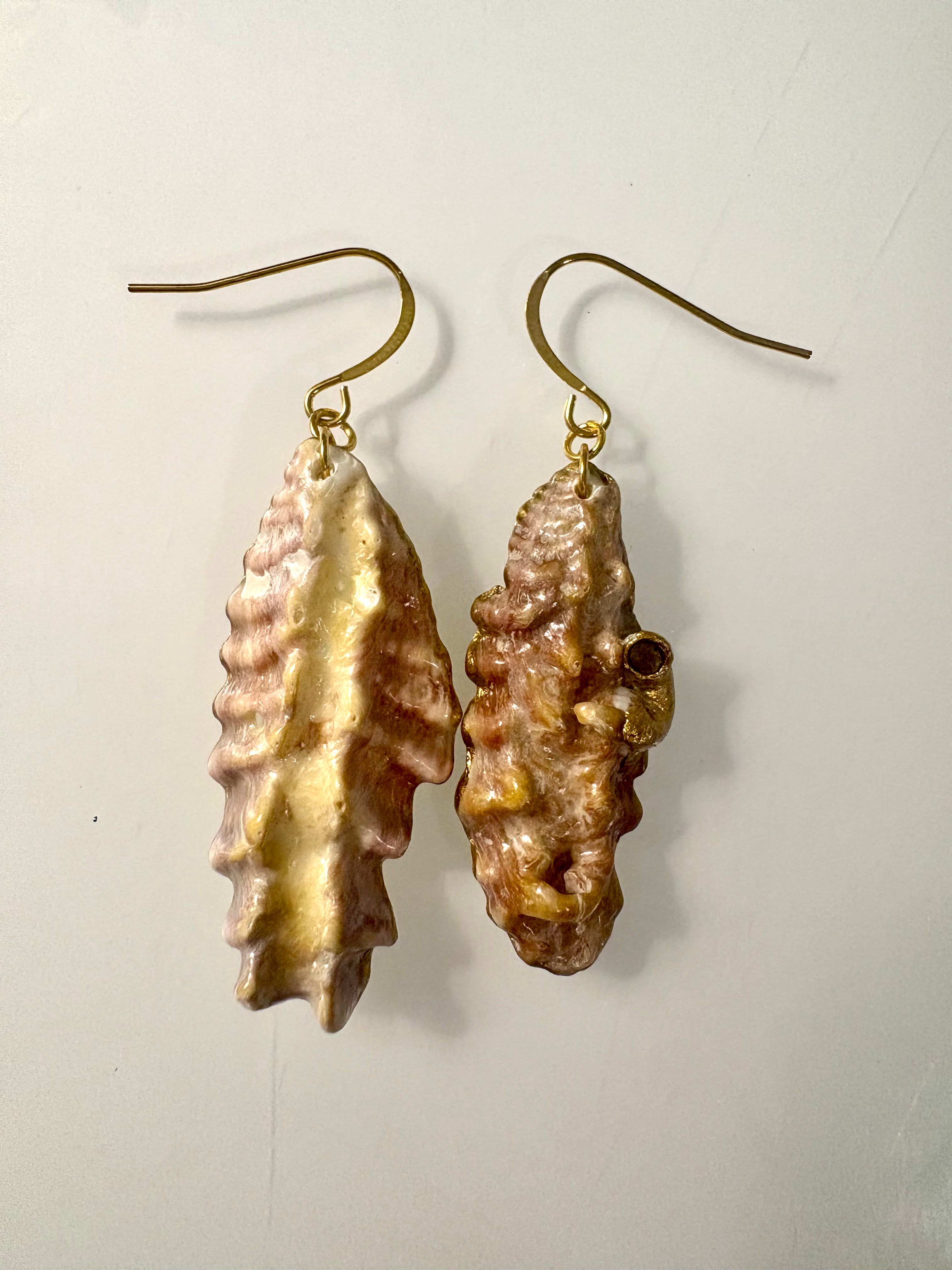 Purple Florida Shell w/ Painted Gold Edges
