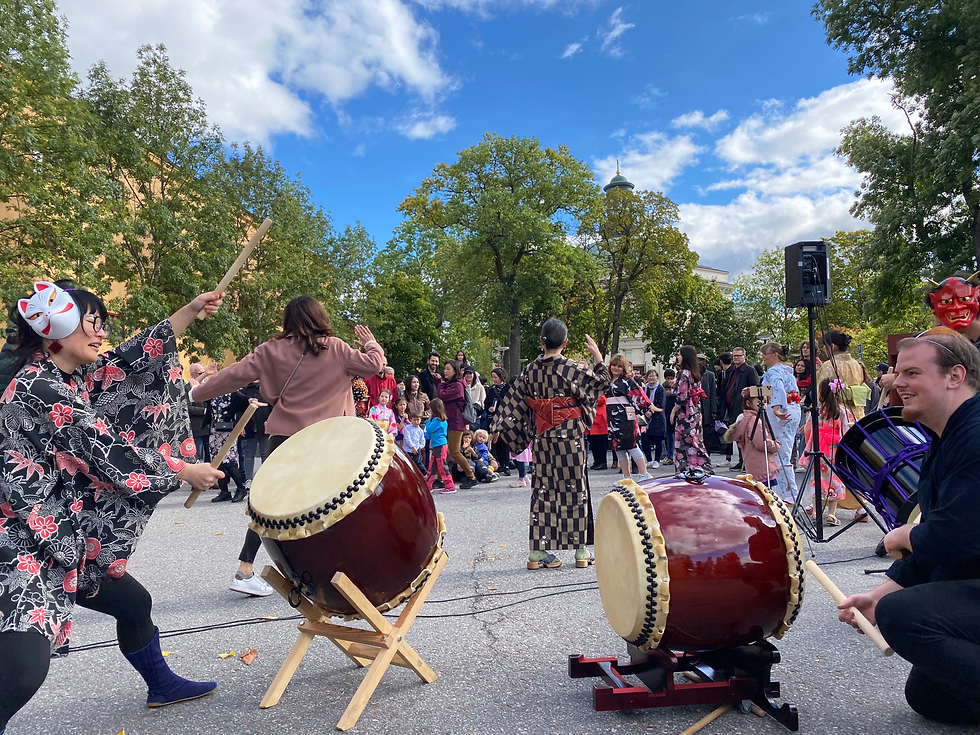 Bon Daiko workshop at Östasiatiska museet