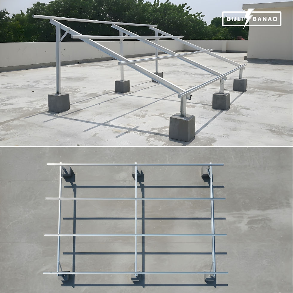 Thumbnail: Solarware 10 Panel Solar Mounting Structure (2 Row Type) Standard Height - HDG