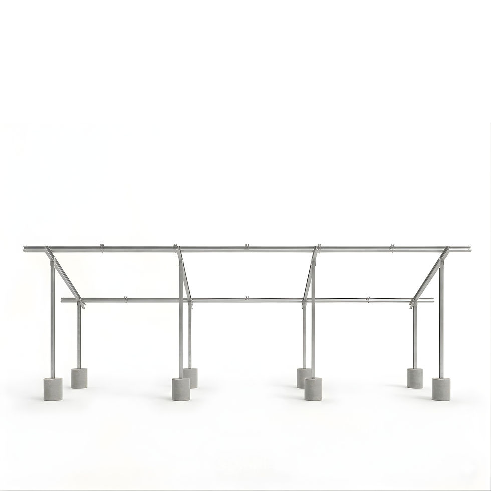 Thumbnail: Single Row High-Rise Solar Panel Mounting Structure for 6 Solar Panels 400W-650W