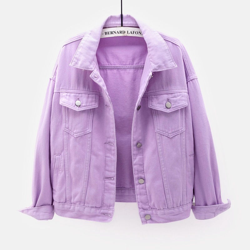 Thumbnail: Women's Denim Jean Jacket Women Casual Outwear Fall Jacket Denim Button Up Coat