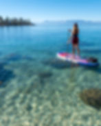 Paddle boarding in lake tahoe near Sand Harbor State Park