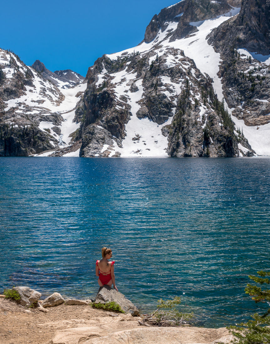 Goat Lake Trail in the Sawtooth Mountains in Central Idaho