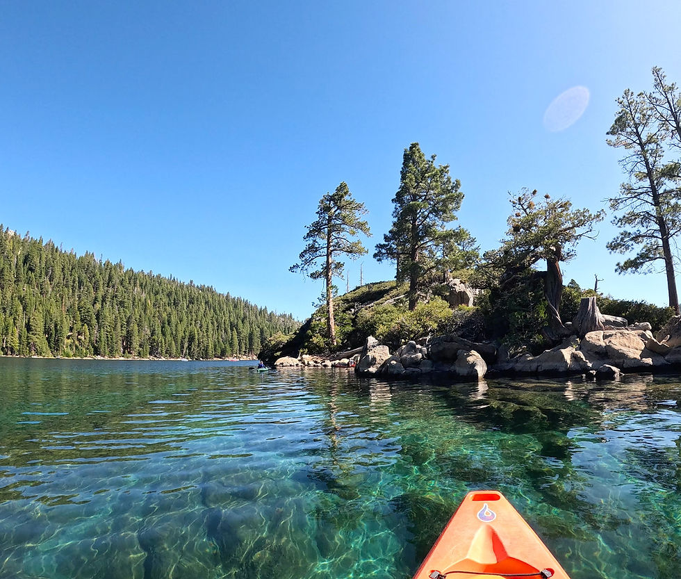 Kayaking at Emerald Bay in Lake Tahoe