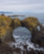 Gatklettur Stone Arch in West Iceland