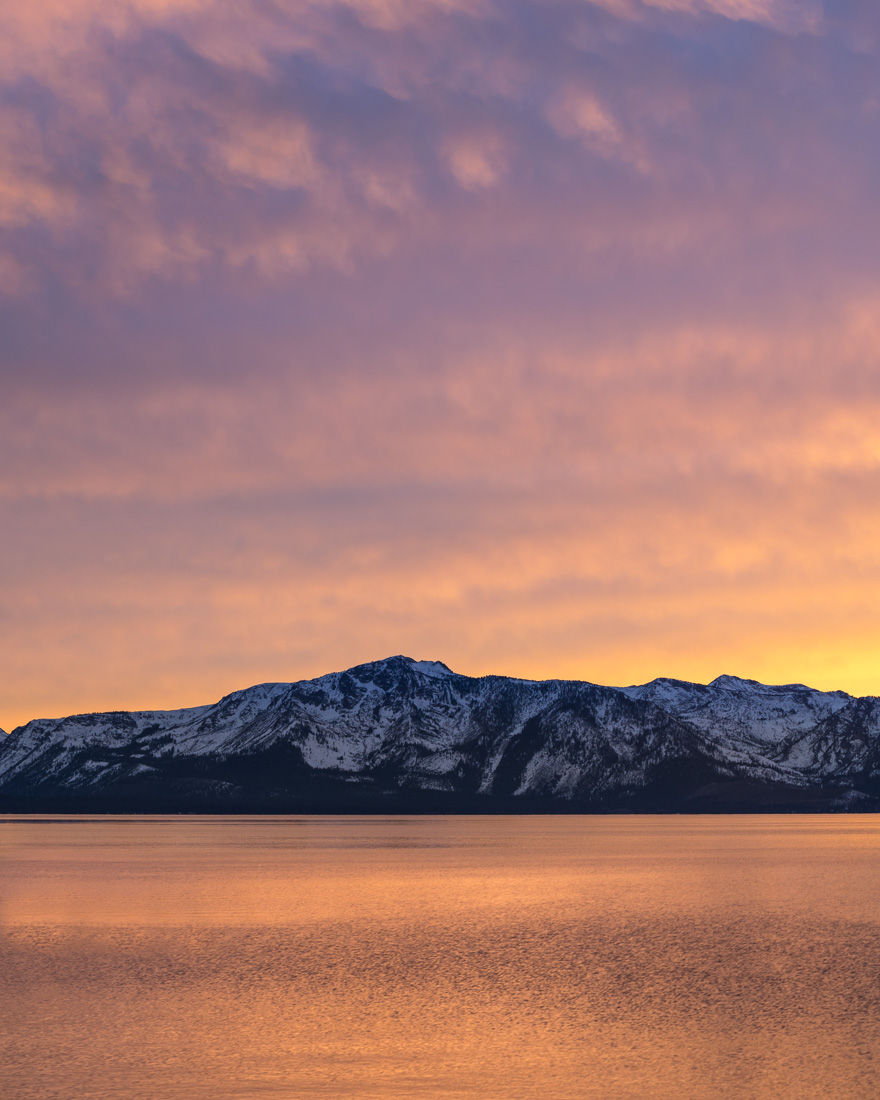 Sunset at Zephyr Cove in Lake Tahoe