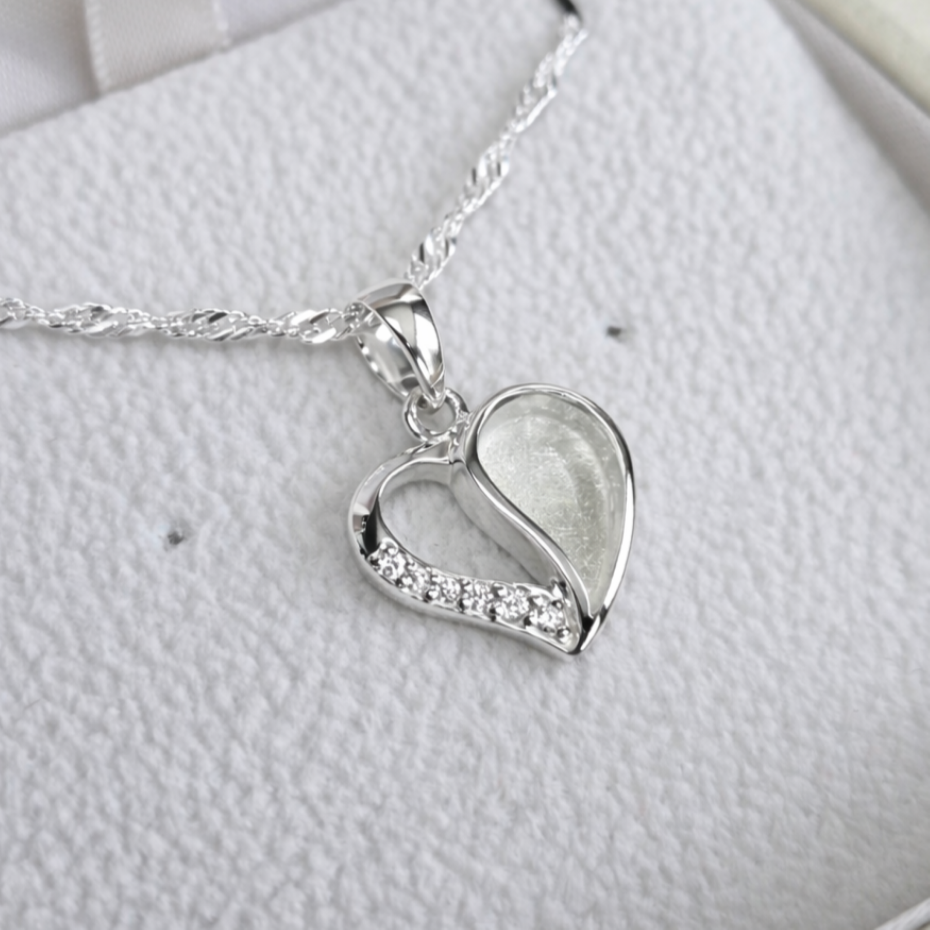 Crystal Half Heart