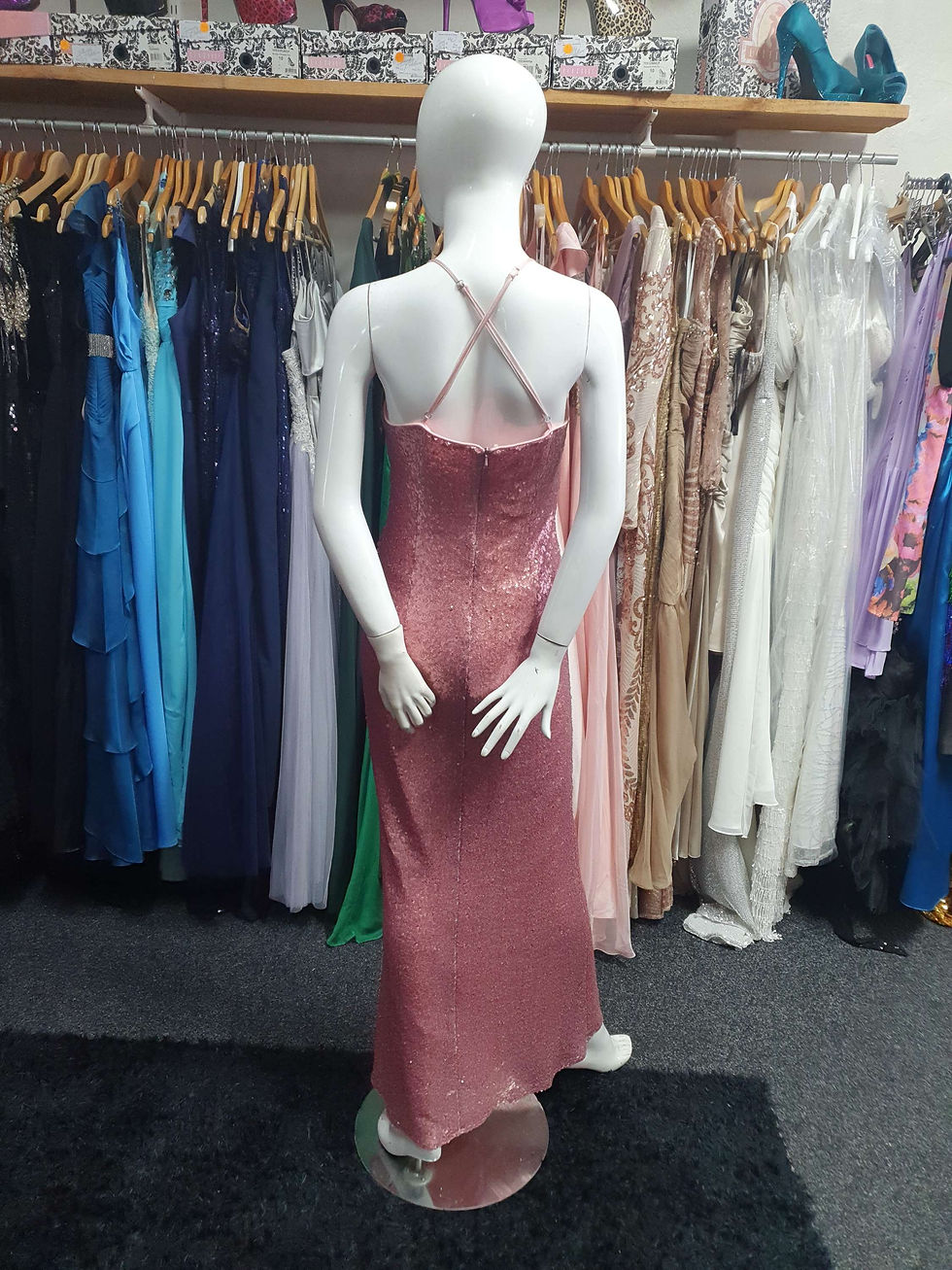 Thumbnail: Miss Anne Pink Sequin Gown - Size 10/12