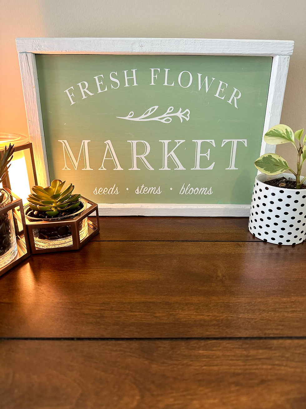 Fresh Flower Market Wood Sign
