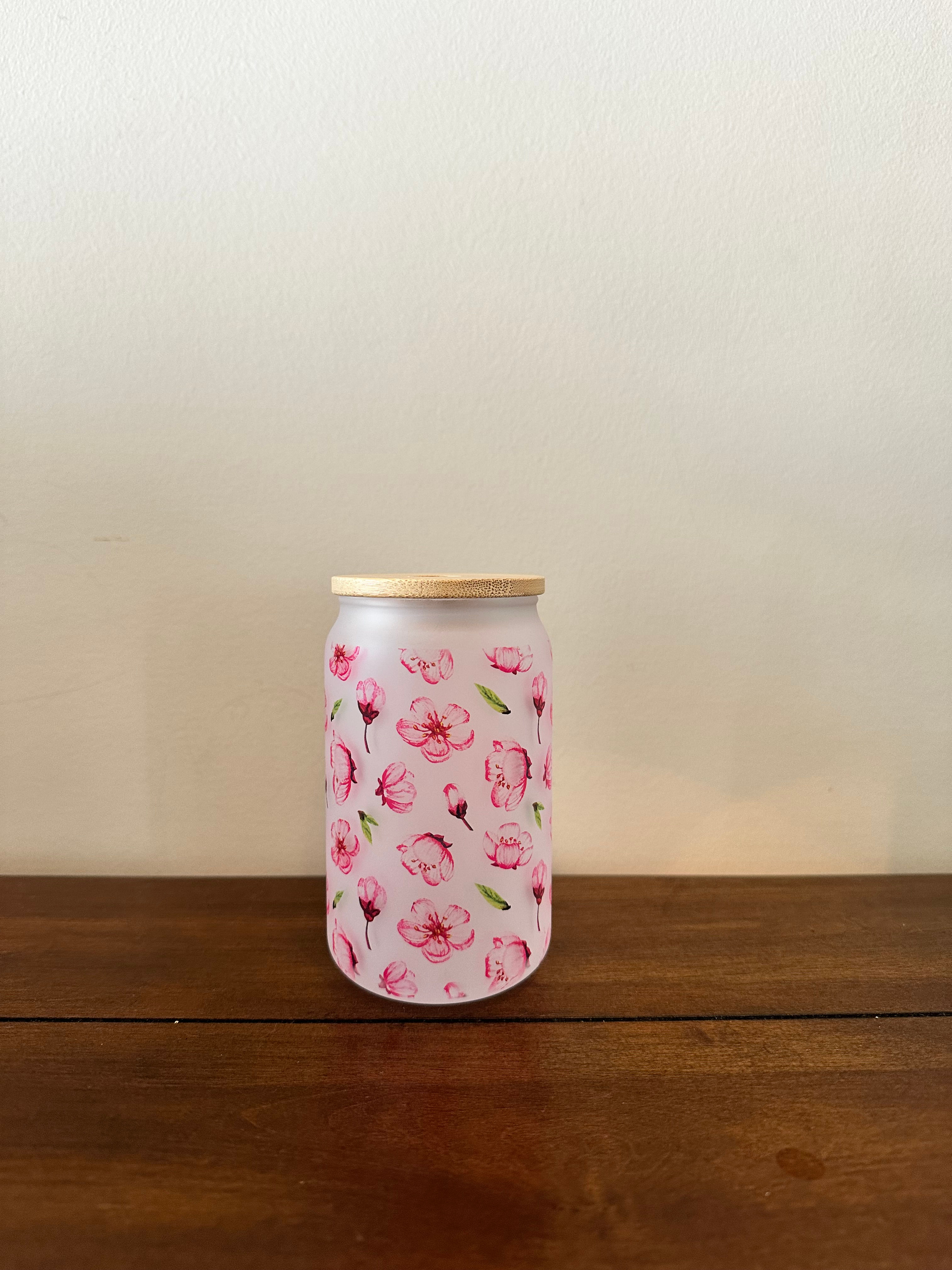 Sakura 13oz glass jar