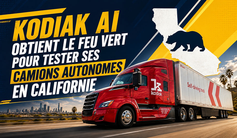 Kodiak AI obtient le feu vert pour tester ses camions autonomes en Californie