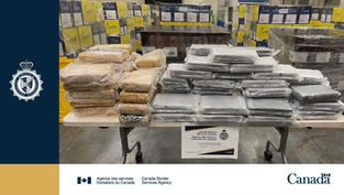 80 kg de cocaïne saisis dans un camion commercial au poste frontalier de Kingsgate au BC