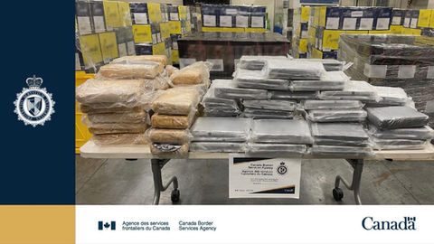 80 kg de cocaïne saisis dans un camion commercial au poste frontalier de Kingsgate au BC