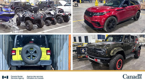CBSA Seizes $7.3M Worth of Stolen Vehicles in Montreal