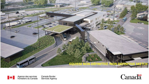 L’ASFC annonce le début des travaux de modernisation du poste frontalier de Saint-Bernard-de-Lacolle