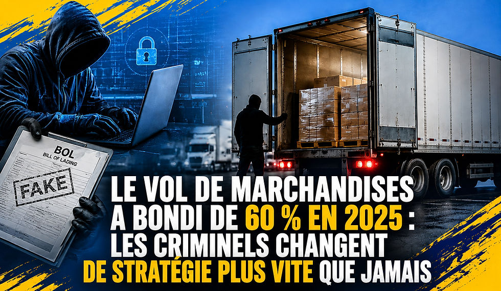 Le vol de marchandises a bondi de 60 % en 2025 : les criminels changent de stratégie plus vite que jamais