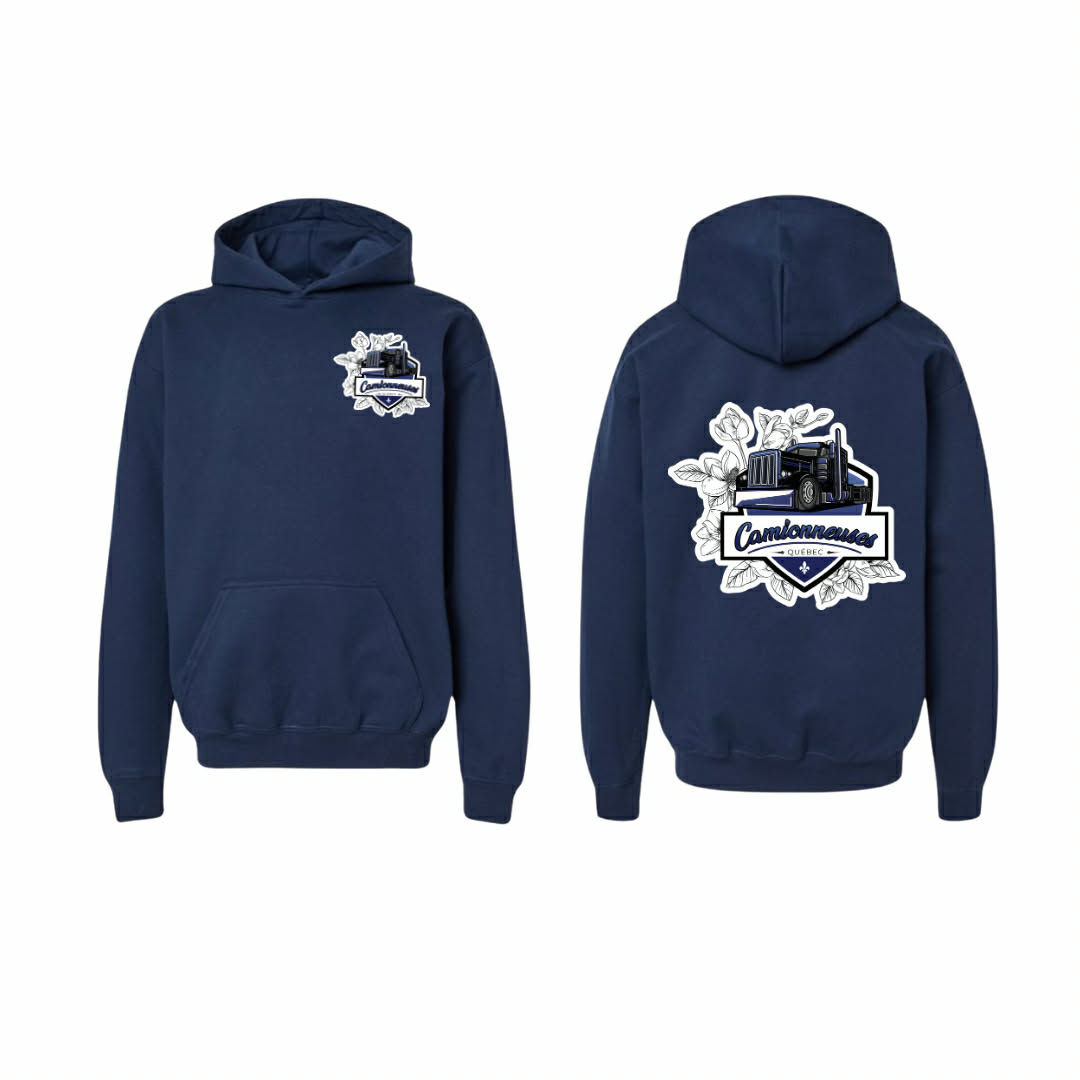 HOODIE BLEU (CAMIONNEUSES QUÉBEC)