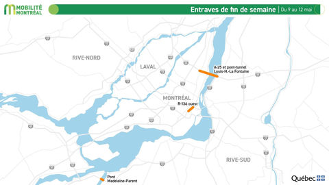 Fermetures majeures à prévoir du 9 au 12 mai : circulation perturbée sur plusieurs axes stratégiques
