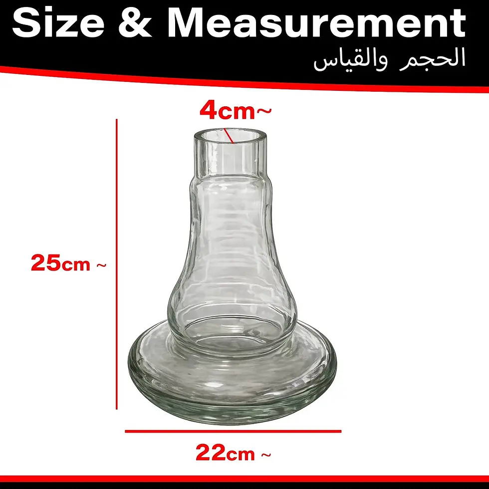 Shisha Glass Vase Wide Base Hookah Base Transparent Large Bottom