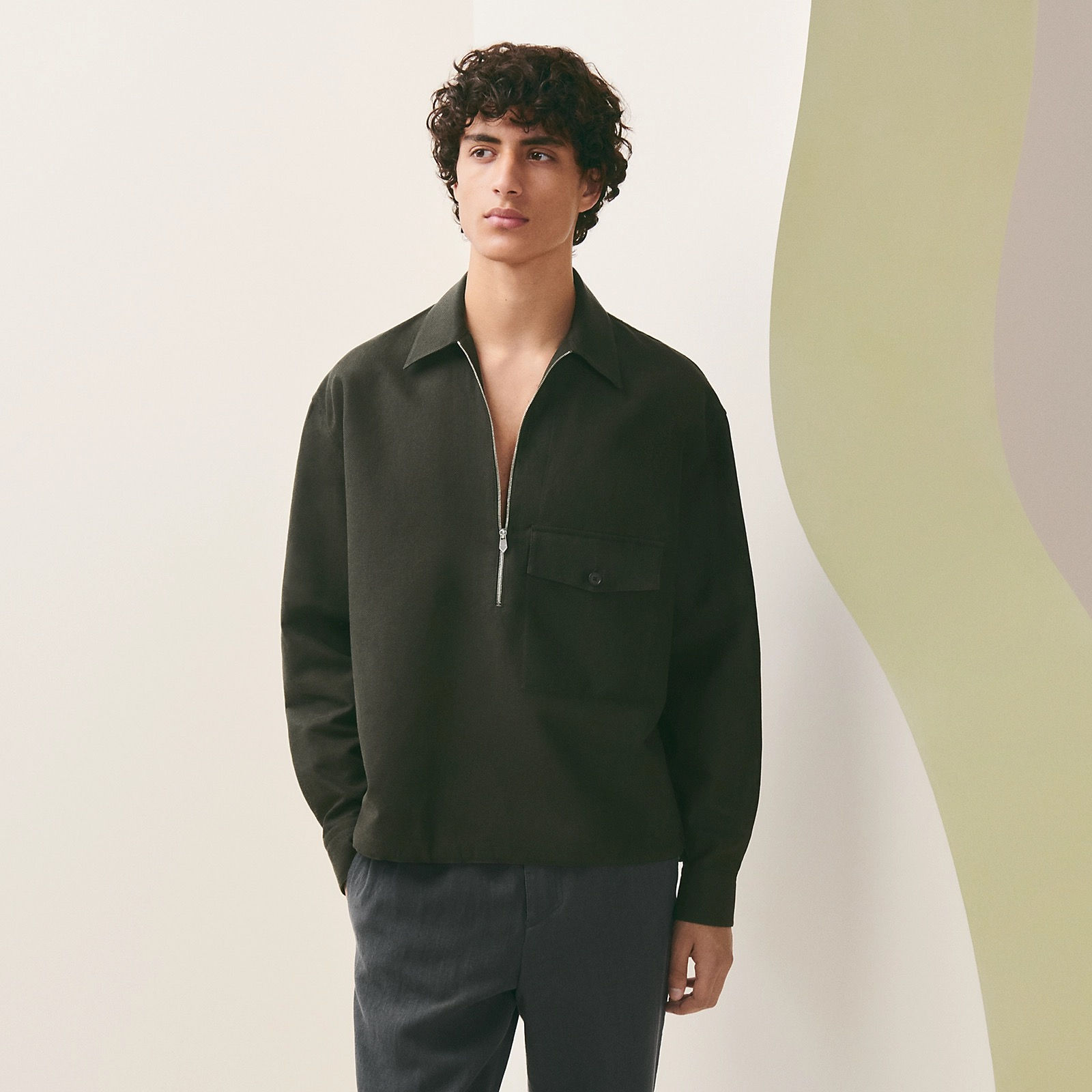 BLACK COTTON SWEATSHIRT 