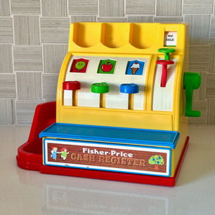 I’m obsessed with vintage Fisher-Price pretend play cash register