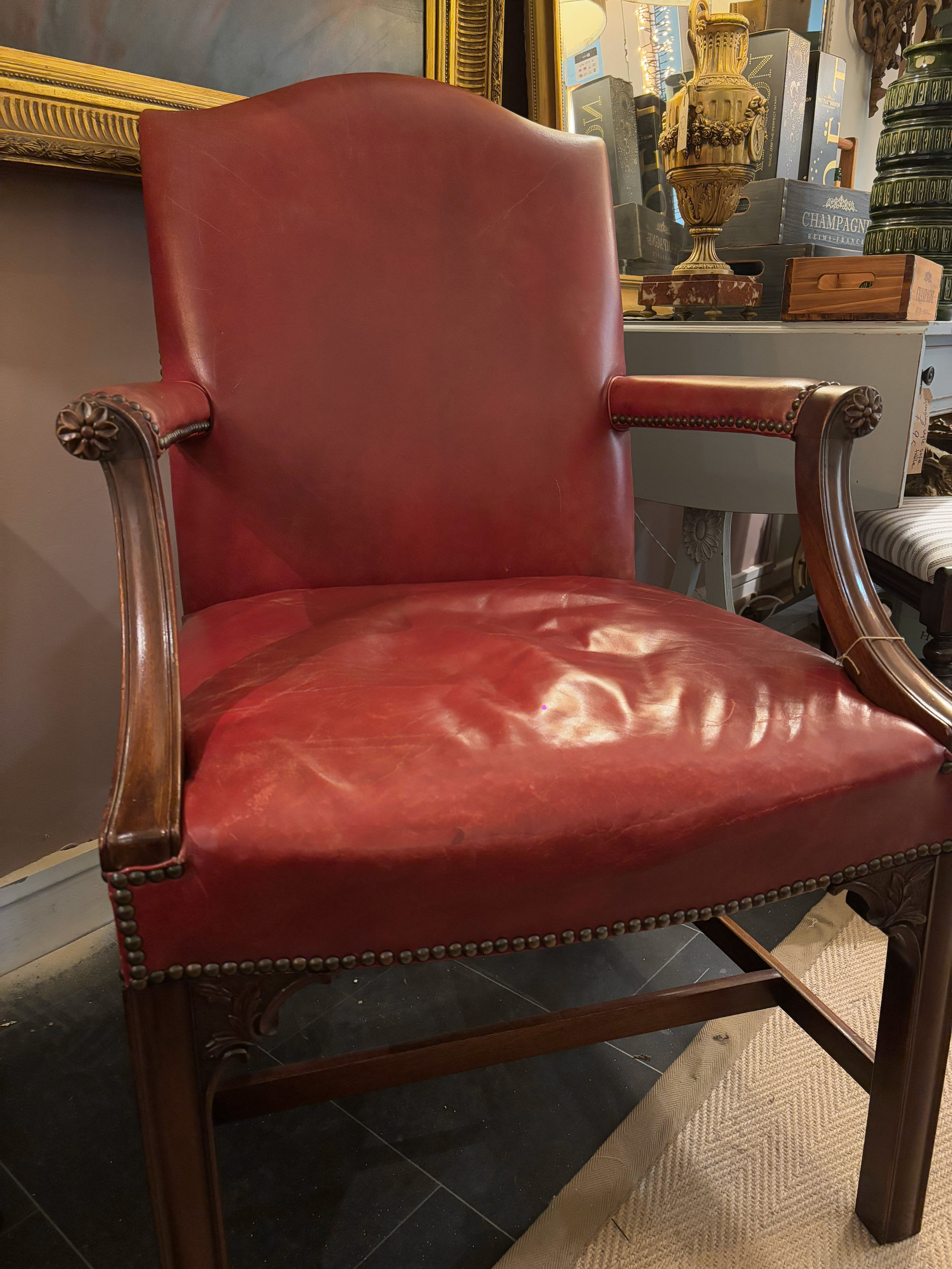 Vintage Mahogany Office Chair