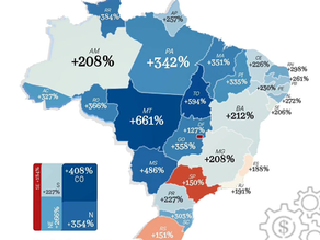 Crescimento econômico real dos estados do Brasil (1995-2025)