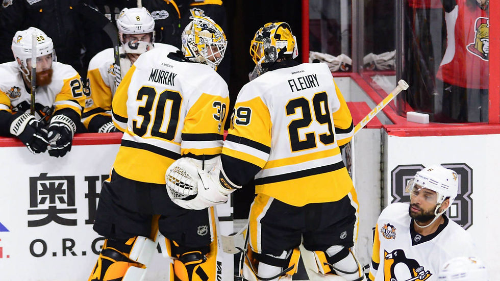 (Fleury and Murray chat during stoppage of play)