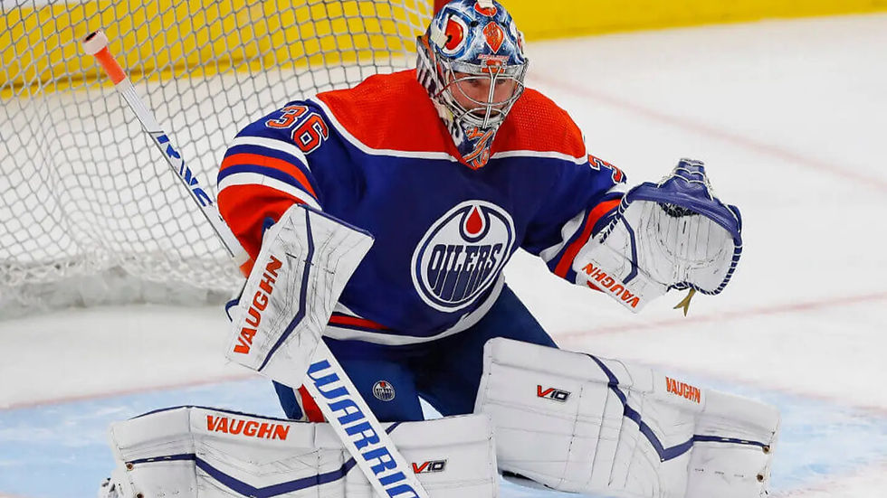 (Campbell in action with Oilers)