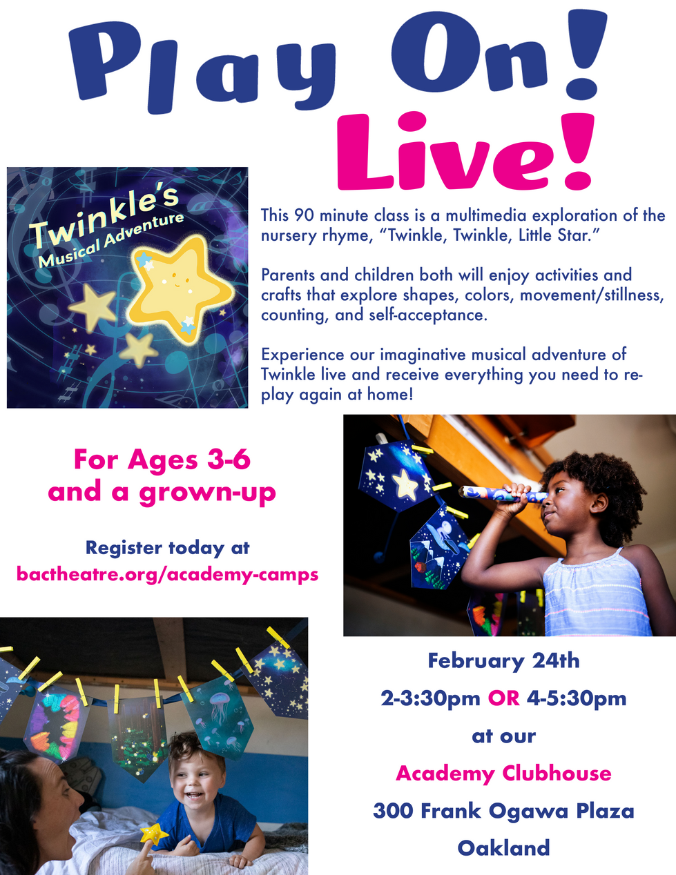 flyer featuring children playing