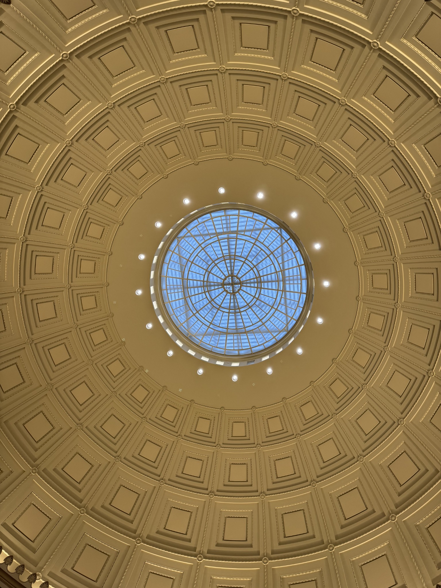 Interior dome and skylight on the MIT campus