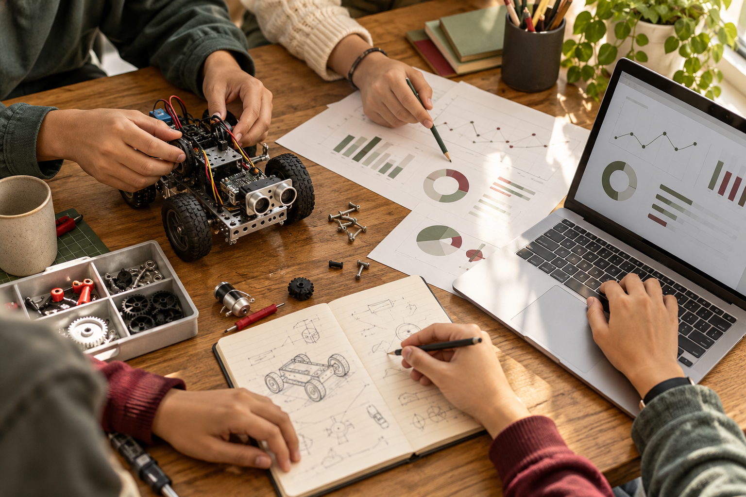 Hands-on robotics and data inquiry concept