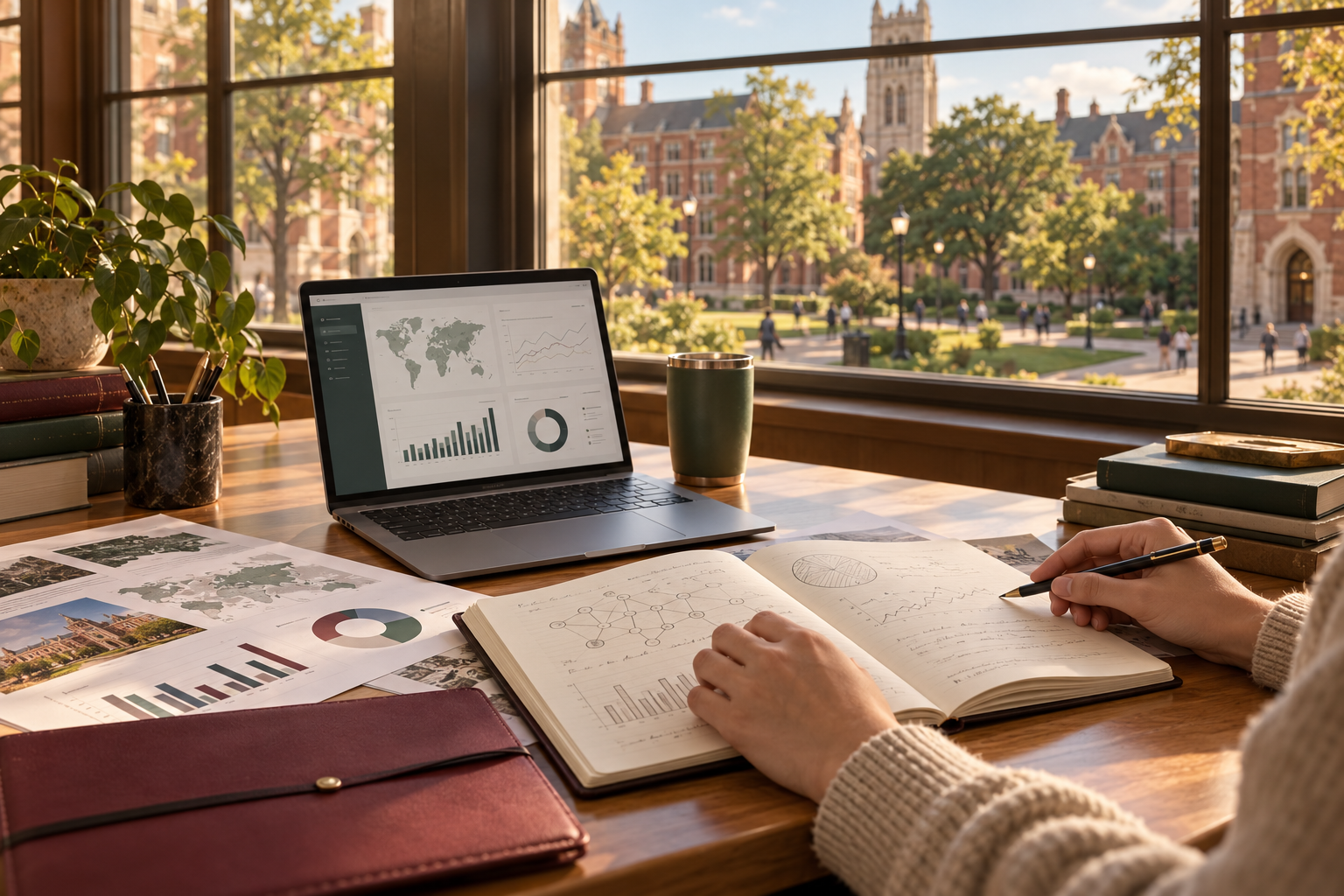 Research work and an American-inspired university environment concept