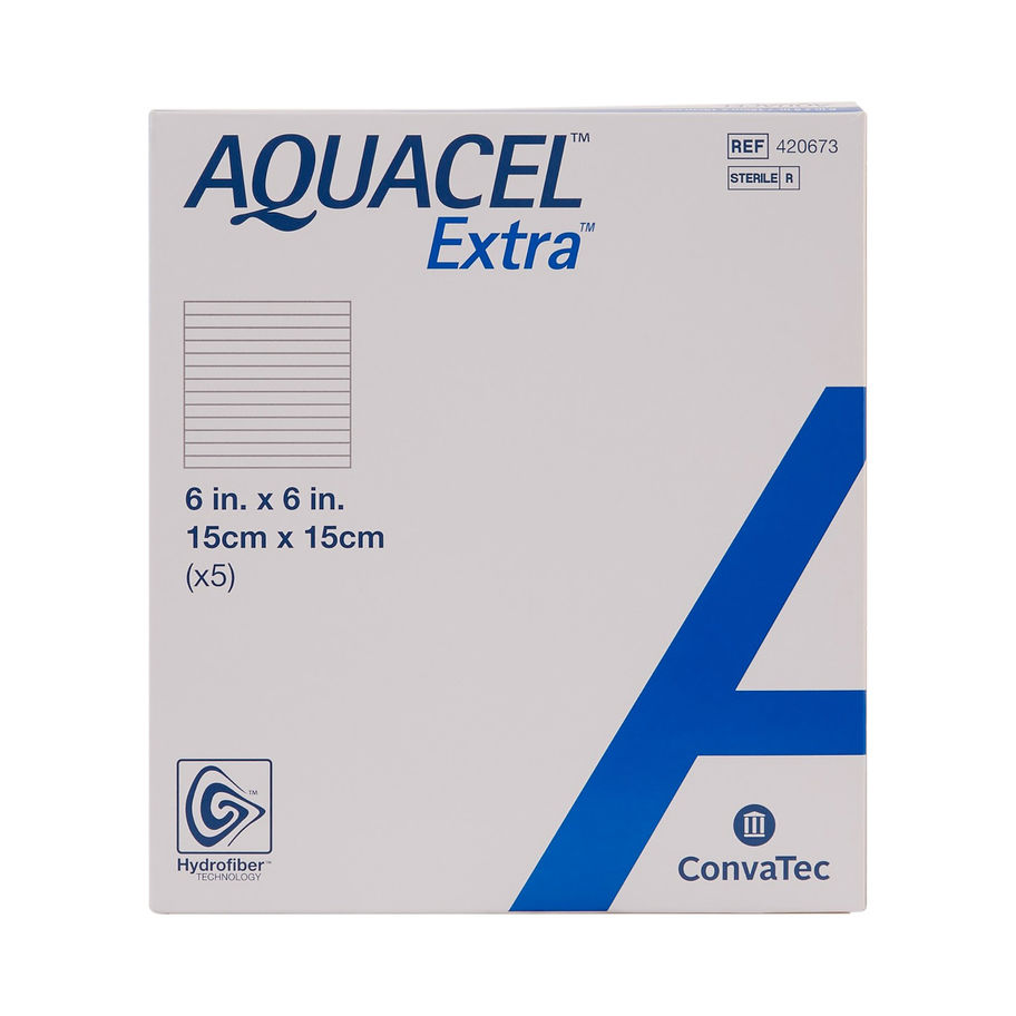 Aquacel® Extra™ Gelling Fiber Wound Dressing, 6 x 6 Inch - MCK-785780_pkgfront.jpg