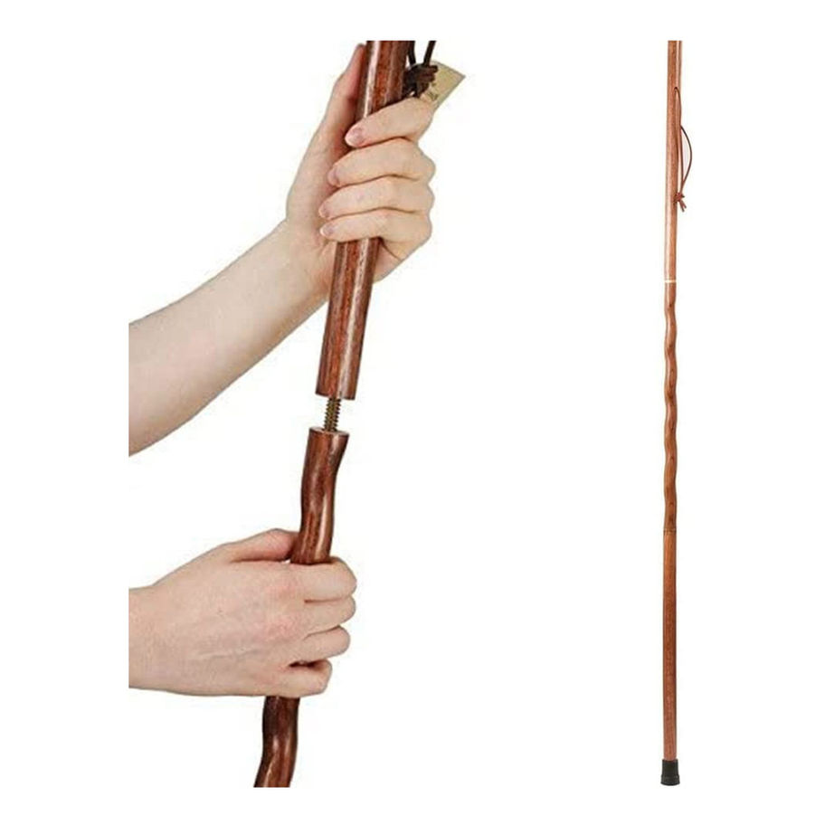 Brazos™ Twisted Oak Traveler's Handcrafted Walking Stick, 55-Inch, Red - MCK-1229060_lspdet.jpg