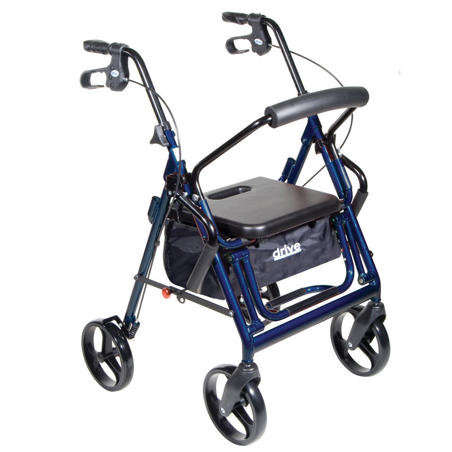 drive™ Duet Four Wheel Rollator, Blue - MCK-693600_left.jpg
