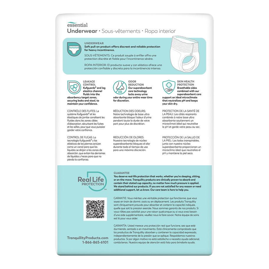 Select® Absorbent Underwear, Pediatric - MCK-1008934_pkgback.jpg