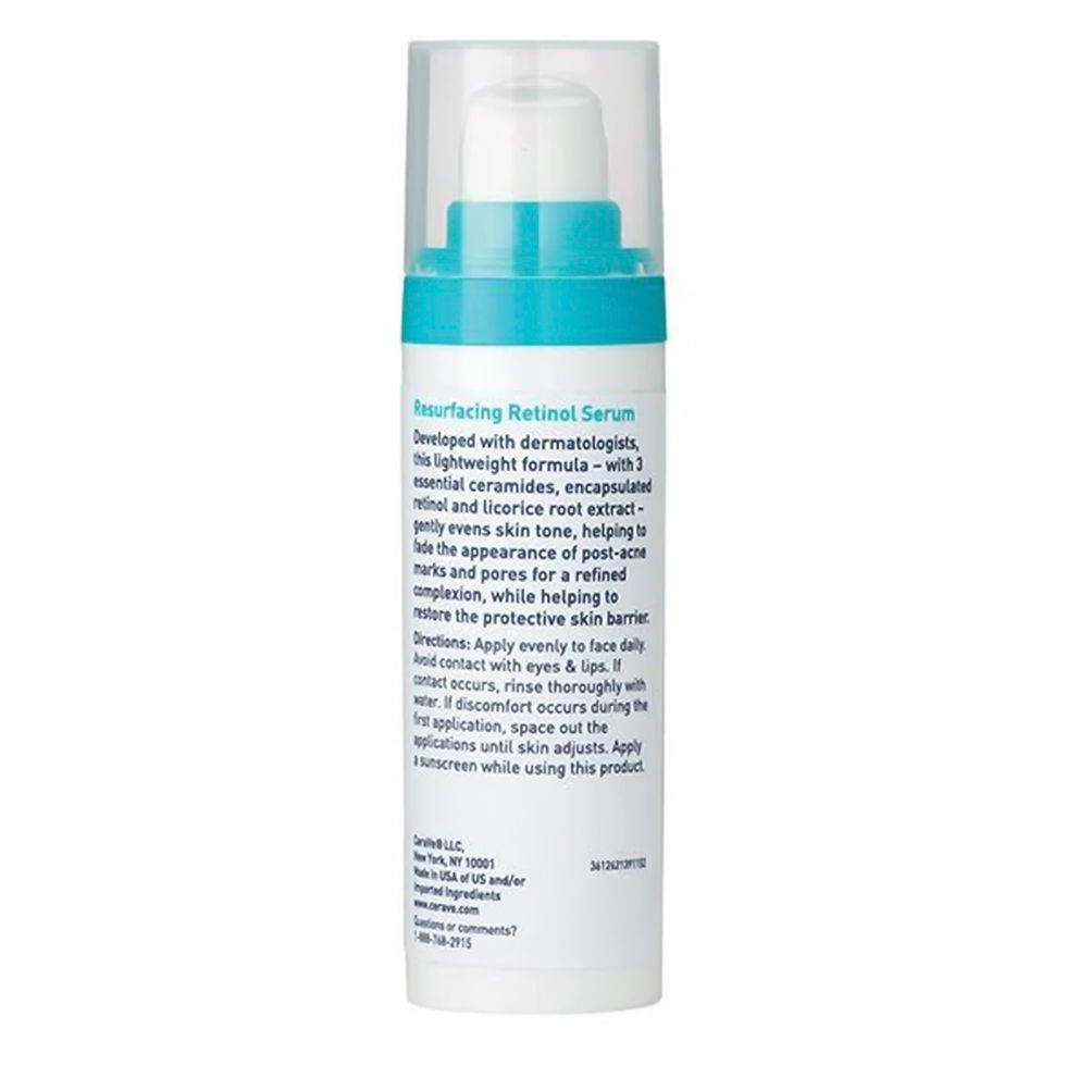 CeraVe® Resurfacing Encapsulated Retinol Serum, 1-ounce Bottle - MCK-1253464_back.jpg