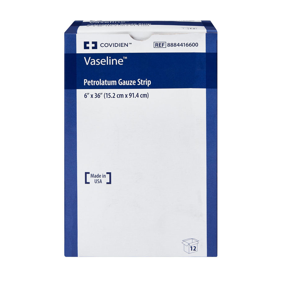 Vaseline® Petrolatum Impregnated Dressing, 6 x 36 Inch - MCK-32728_pkgfront.jpg
