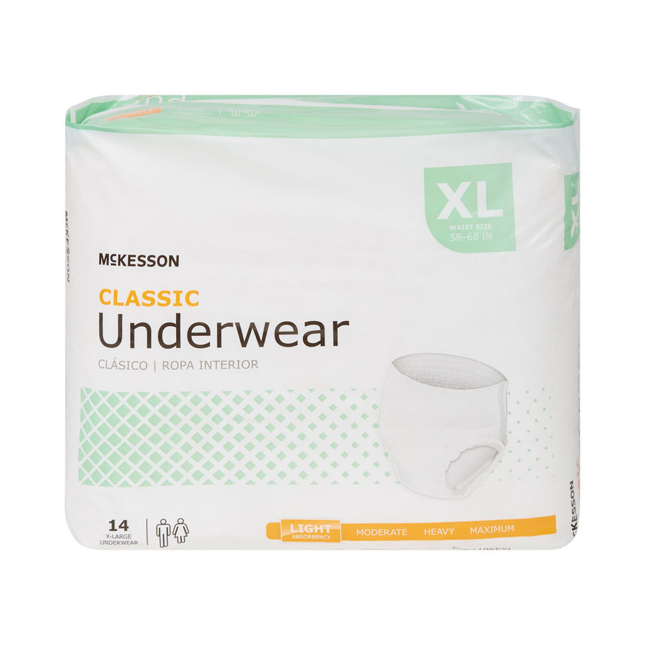 McKesson Classic Light Absorbency Incontinence Underwear, Extra Large - MCK-884178_pkgfront.jpg