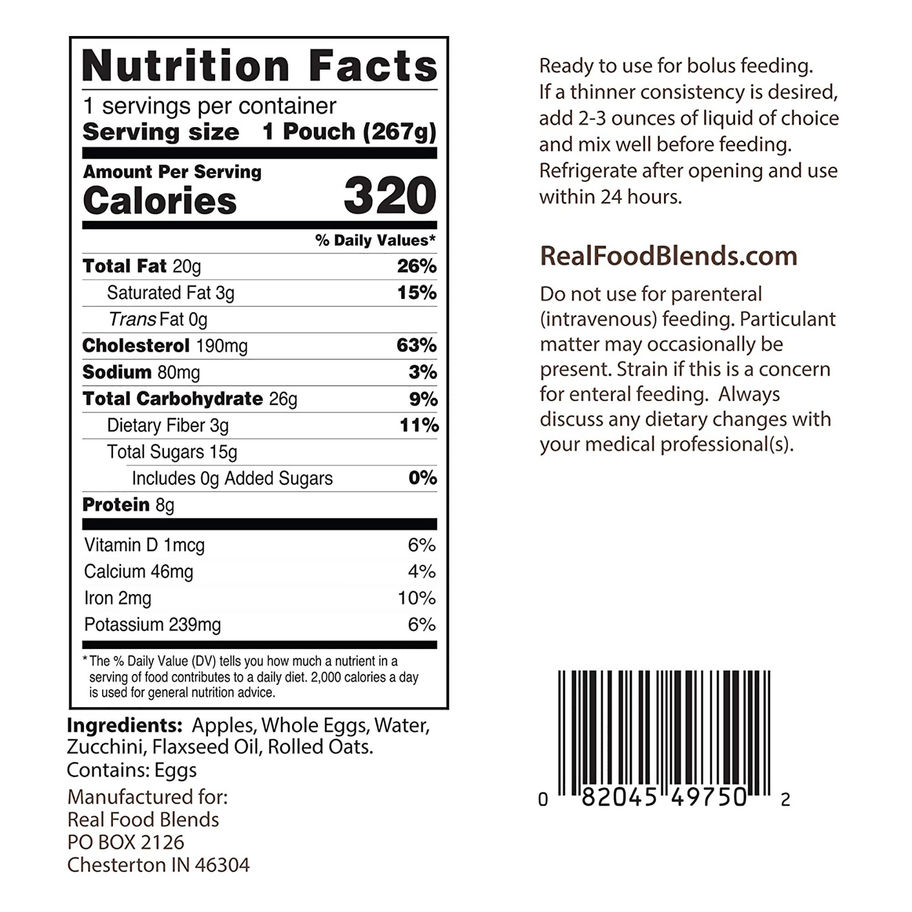 Real Food Blends™ Eggs, Apples & Oats Puree Food Blend for Tube Feeding, 9.4-oz. - MCK-1079120_facts.jpg