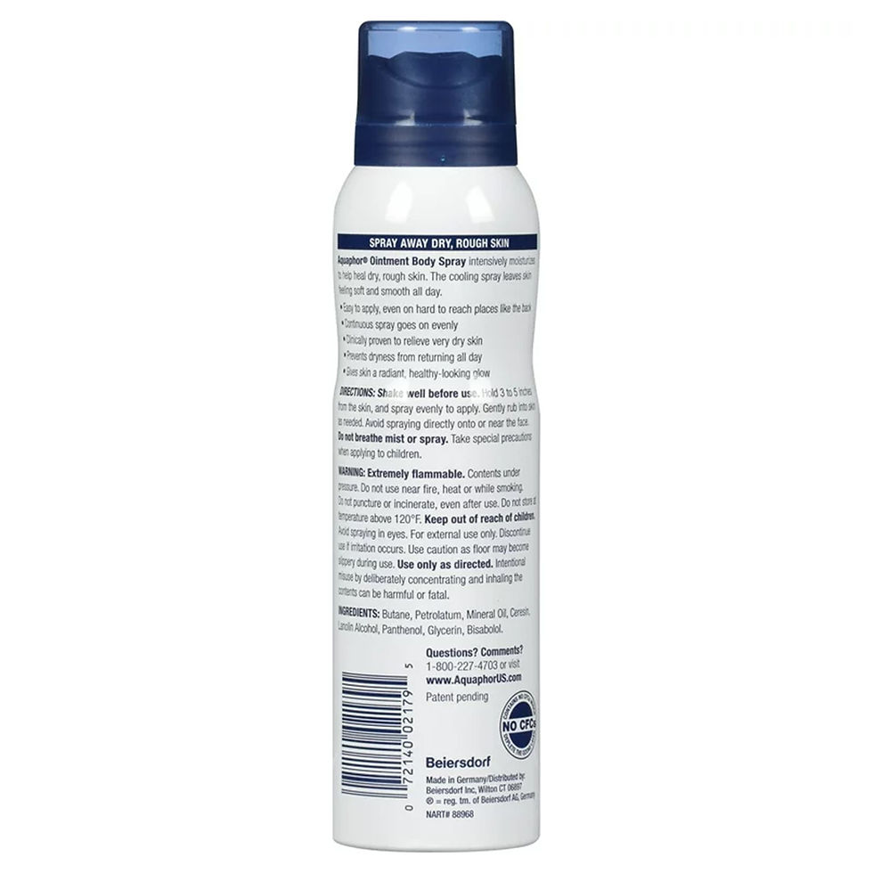 Aquaphor Advanced Therapy Ointment Body Spray, 3.7-ounce Aerosol Can - MCK-1231870_back.jpg