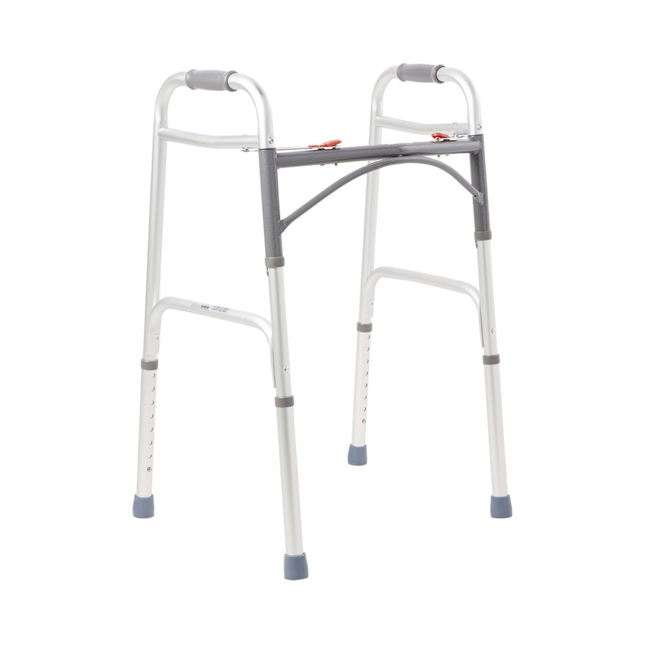 McKesson Aluminum Folding Walker, 32 – 39 Inch Height - MCK-1128907_left.jpg