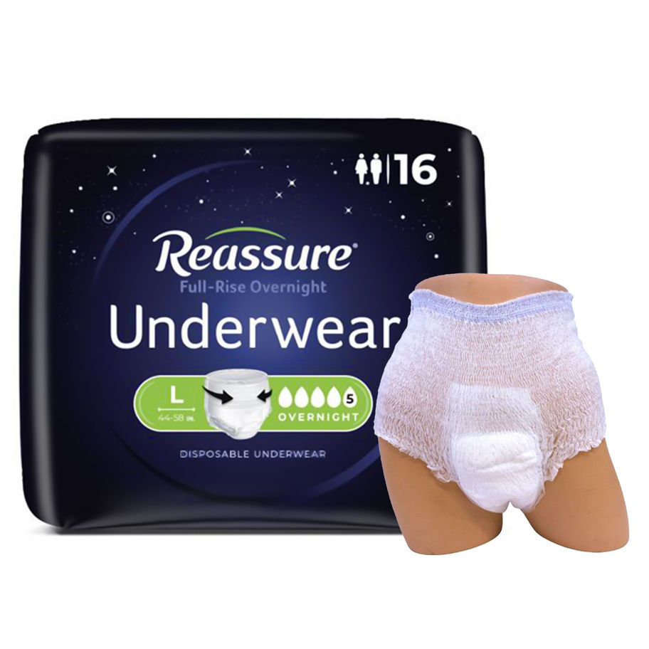 Reassure® Full-Rise Overnight Absorbent Underwear, Heavy Absorbency, Large - MCK-1273980_ppkgfront.jpg
