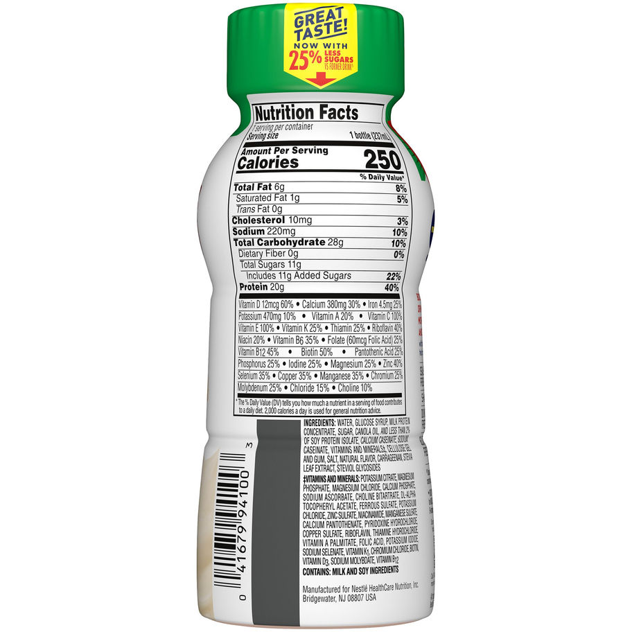 Boost® High Protein Vanilla Complete Nutritional Drink, 8-ounce bottle - MCK-1199430_back.jpg